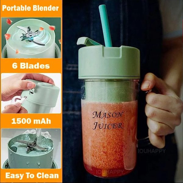Mini Juicer Blender With Straw Cup